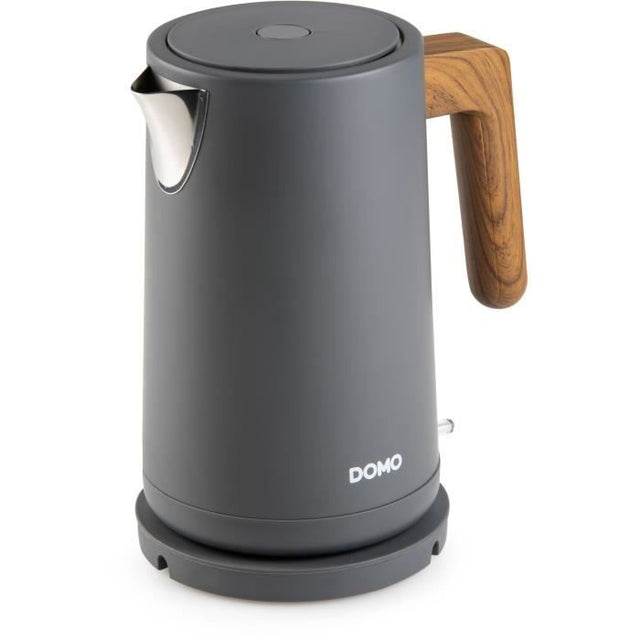 Bouilloire électrique - DOMO - DO9268WK - 2200 W - 1,7 L - Socle 360° - Noir / Bois