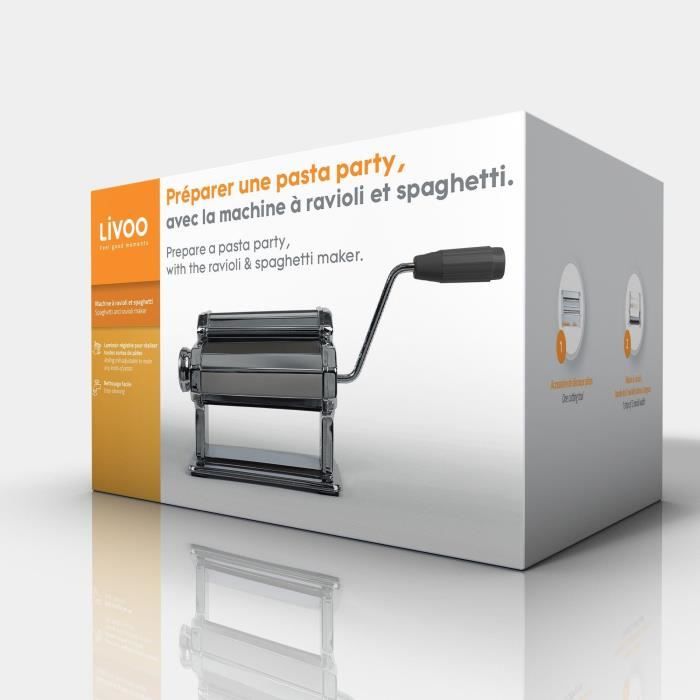 Machine a ravioli et spaghetti - LIVOO - MEN41 - 9 positions - Acier inoxydable - Accessoire de découpe