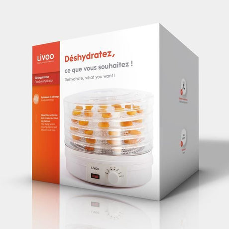 Déshydrateur - LIVOO - DOM202 - 5 plateaux de dessiccation - thermostat - interrupteur