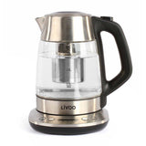 Bouilloire théiere - LIVOO - DOD165 - 2200 W - 1,7 L - Température variable - Verre - Gris