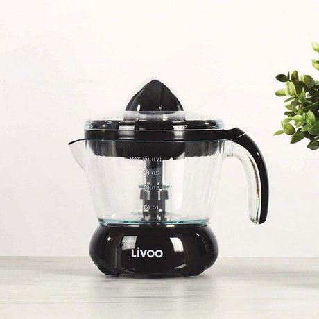 Presse-agrumes électrique - LIVOO - DOD131N - 25 W - 1 grand cône et 1 petit cône - 700 ml - Noir