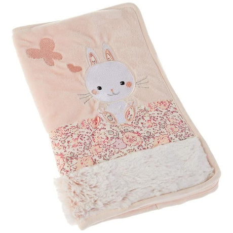 Protege carnet de santé Lapinou - Rose - 15 x 26 cm