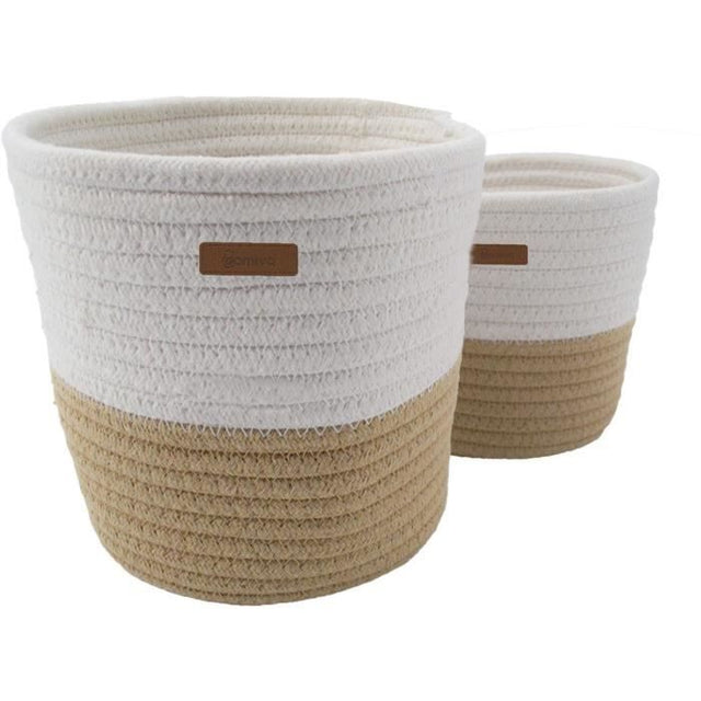Paniers de rangement - DOMIVA - Honey Moon - Coton tressé
