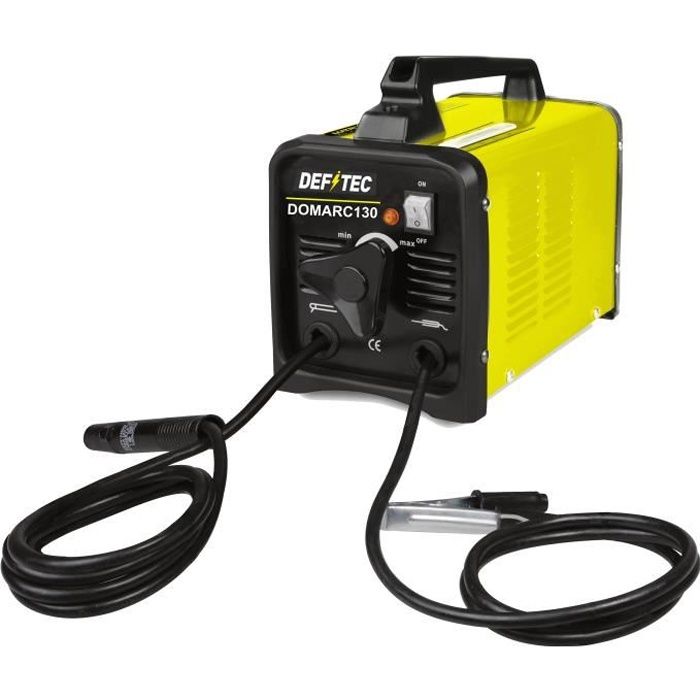 Poste a souder shunt MMA 130 A DEFITEC - DOMARC130 - Electrode enrobée - 2-3 mm - Jaune