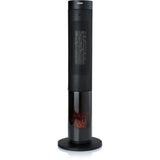 Chauffage céramique effet feu de bois - 2000 W  - DOMO - DO7345H - 83,5 cm - Noir