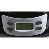 Cafetičre Filtre - DOMO - DO708K - 1000 W - 1,5 L - 12 tasses - Ecran LCD - Minuteur 24 h - Noir et acier inoxydable