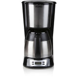 Cafetiere filtre - DOMO - DO709K - 1000 W - 1 L - 8 tasses - Ecran LCD - Minuteur 24 h - Acier inoxydable
