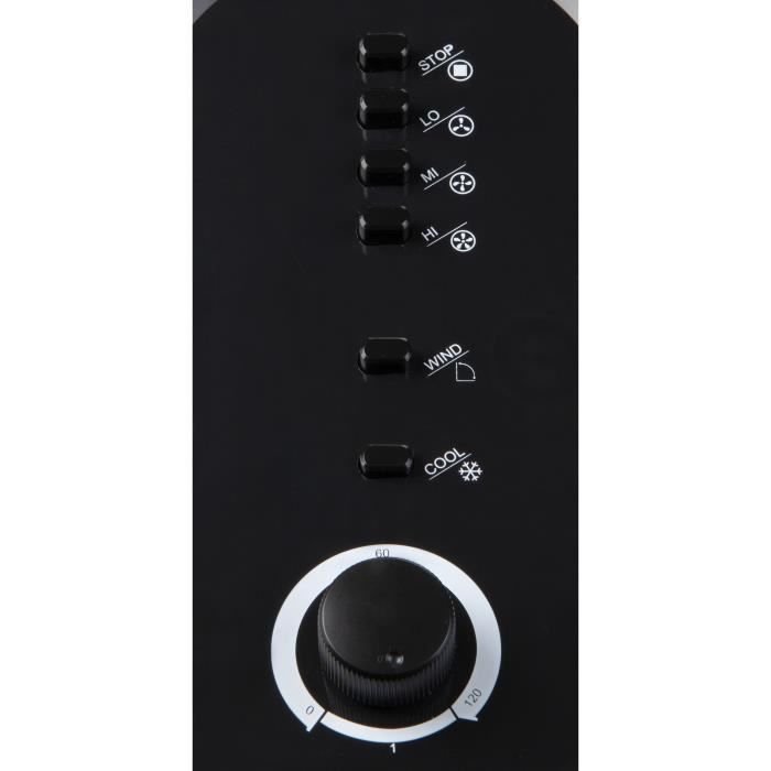 DOMO Refroidisseur d'air 67 cm 70 W Noir et blanc