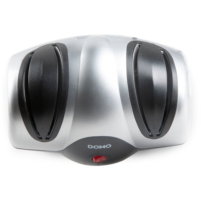 Aiguiseur de couteaux électrique - DOMO - 40 W - Affutage a 2 meules - Gris / Noir