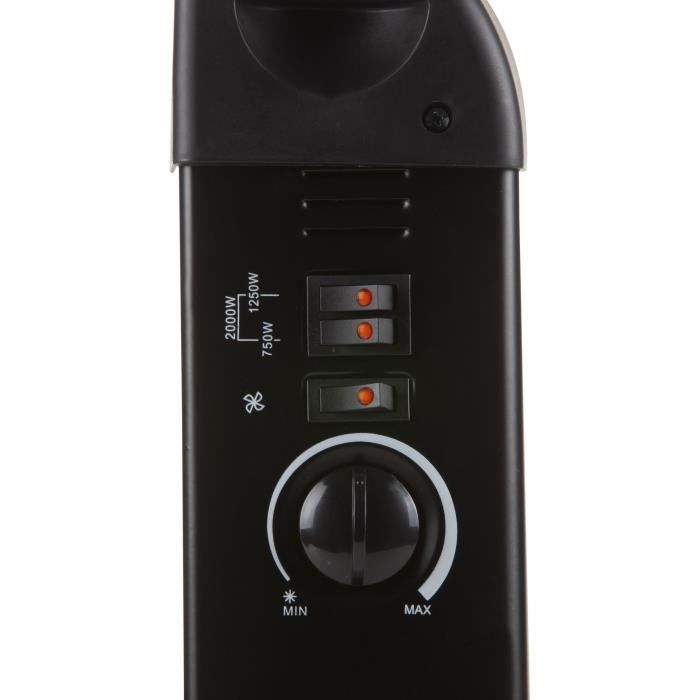 Convecteur de chauffage turbo - 2000 W - DOMO - DO7350CH - 52,5 x 38,8 x 19,5 cm - Noir