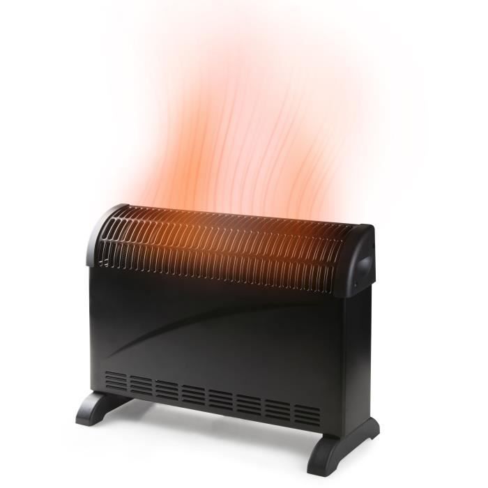Convecteur de chauffage turbo - 2000 W - DOMO - DO7350CH - 52,5 x 38,8 x 19,5 cm - Noir