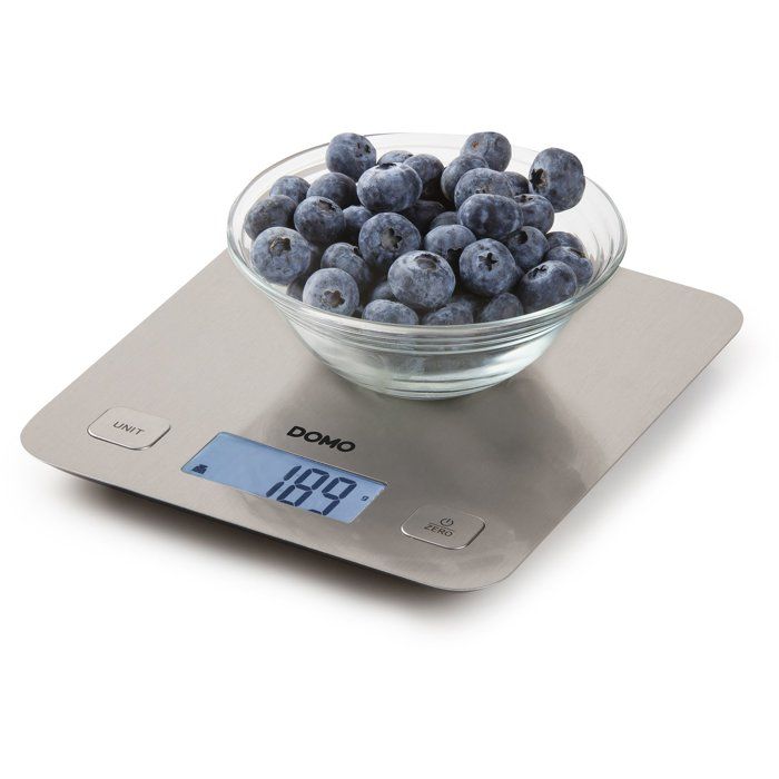 DOMO DO9239W - Balance culinaire éléctronique - Tare - Arret auto - Jusqu'a 1 gramme pres - Plateau de pesage inox