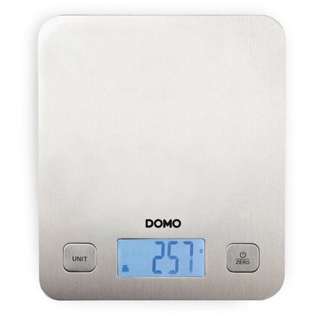 DOMO DO9239W - Balance culinaire éléctronique - Tare - Arret auto - Jusqu'a 1 gramme pres - Plateau de pesage inox