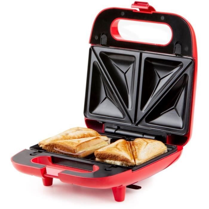 DOMO - DO9242W - Appareil a croque monsieur - 5 en 1 - 5 jeux de plaques anti-adhÈsives interchangeables - 750W