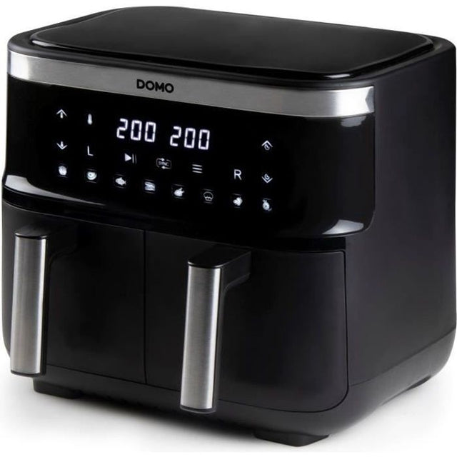 Friteuse sans huile DOMO - DO537FR - Double cuve - Capacité 8L - Jusqu'a 200° - 8 programmes de cuisson - 2850W