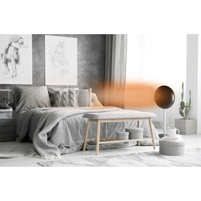 Chauffage céramique turbo sur pied - 2000 W - DOMO - DO7349H - 34 x 28 x 81 cm - Noir