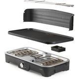 Barbecue électrique DOMO - Grill de table DO9260G - Surface de cuison 50 x 25cm - 2200W