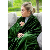 Couverture chauffante DOMO - 10 positions de chaleur - Soulage et stimule - Molleton flanelle -180x160 cm - Vert