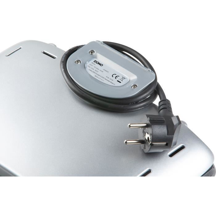 Appareil a croque-monsieur DOMO - DO9267C - Plaques XXL - Revetement anti-adhésif - 900W