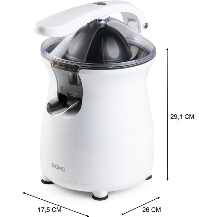 Presse agrumes avec levier - DOMO - DO9269J - 160 W - 460 ml - Blanc