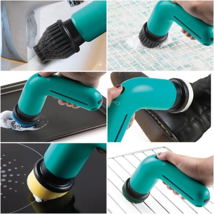 Brosse de nettoyage rotative sans fil - DOMO - DO248SB - 3,7 V - 60 min - 2 vitesses - Bleu