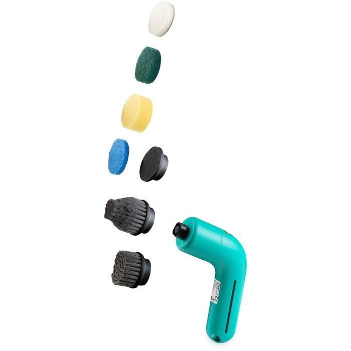 Brosse de nettoyage rotative sans fil - DOMO - DO248SB - 3,7 V - 60 min - 2 vitesses - Bleu