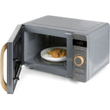 Micro-ondes - DOMO - DO3420 - Gris avec finition boisée - L45,1 x P34,7 x H25,8 cm - 20 L - 5 niveaux de puissance - 700W