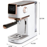 Machine a expresso 3 en 1 - DOMO - DO746K - 1350 W - 20 Bar - Blanc / Rose
