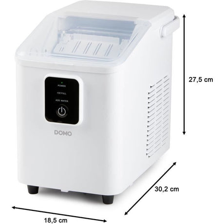 Machine a glaçons - DOMO - DO9292IB - Fonction autonettoyante - Portable - 12 kg/ 24h - Blanc
