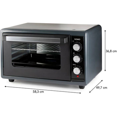 Four électrique multifonction XXL - DOMO - DO808GO 6 50 L - Noir - 2000 W- Jusqu'a 230° - Minuterie 90 min - 4 fonctions de chaleur