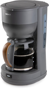 Cafetiere filtre - DOMO - DO754K - 1,25 L - 10 tasses - Gris / Bois