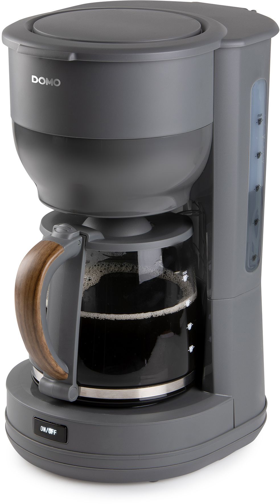 Cafetiere filtre - DOMO - DO754K - 1,25 L - 10 tasses - Gris / Bois