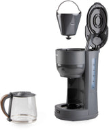Cafetiere filtre - DOMO - DO754K - 1,25 L - 10 tasses - Gris / Bois