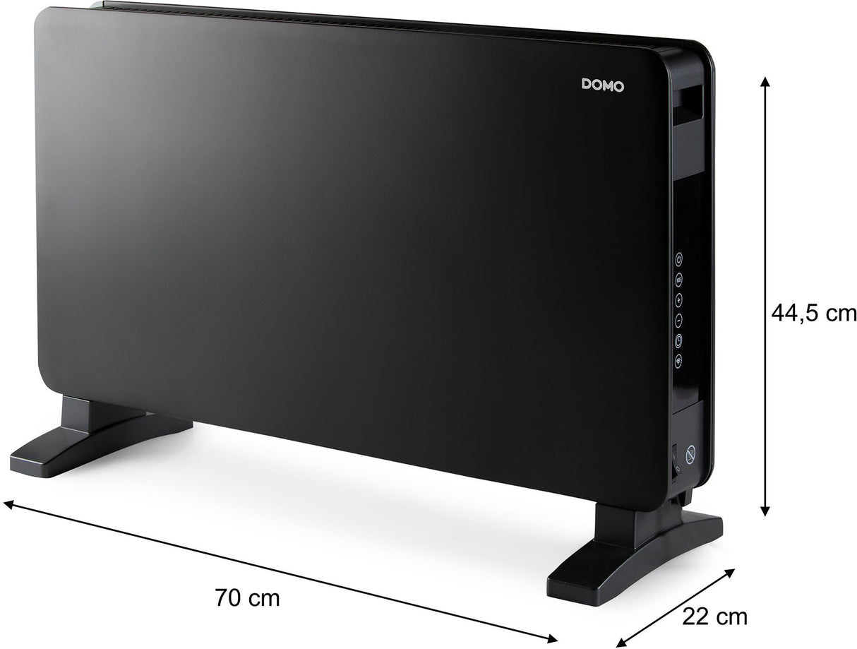 Convecteur de chauffage - 2000 W - Domo - DO7355CH - Wifi + télécommande - Fonction éco - Silencieux - Ecran led - Noir