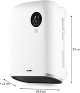 Chauffage pour salle de bain - 2000 W - Domo - DO7357F - Wifi + télécommande - Fonction éco - Ecran led - Mural / pose libre - Blanc