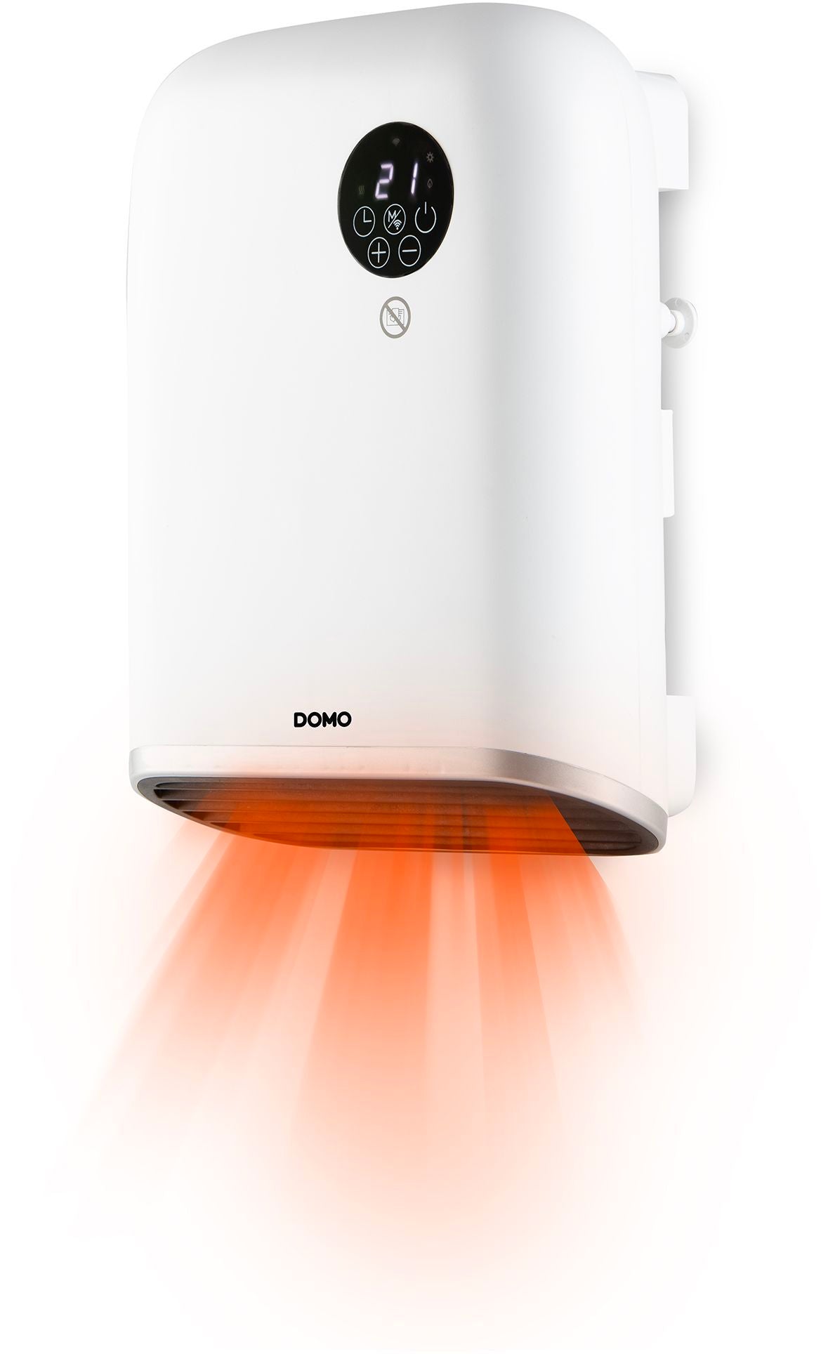 Chauffage pour salle de bain - 2000 W - Domo - DO7357F - Wifi + télécommande - Fonction éco - Ecran led - Mural / pose libre - Blanc