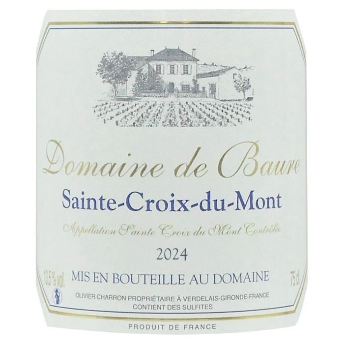 Domaine de Baure 2024 Sainte-Croix-du-Mont - Vin blanc de Bordeaux