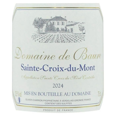 Domaine de Baure 2025 Sainte-Croix-du-Mont - Vin blanc de Bordeaux