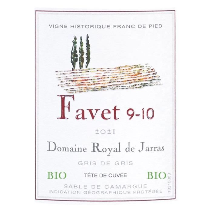 Domaine Royal de Jarras Favet 9-10 2021 Sable de Camargue - Vin rosé de Languedoc - Bio