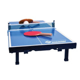 Set mini table de ping pong - SCHILDKRÖT - Mini-table 68x33x9 cm - 2 mini-raquettes PVC - Balle ABS - Filet - Table pliable