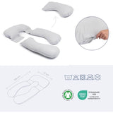 doomoo Coussin de Grossesse et Coussin d'Allaitement Maxxy - Format XXL - Ultra Confortable, Gris