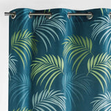 Rideau a oeillets 140 x 260 cm  Polyester imprimé Blue Végétal Bleu