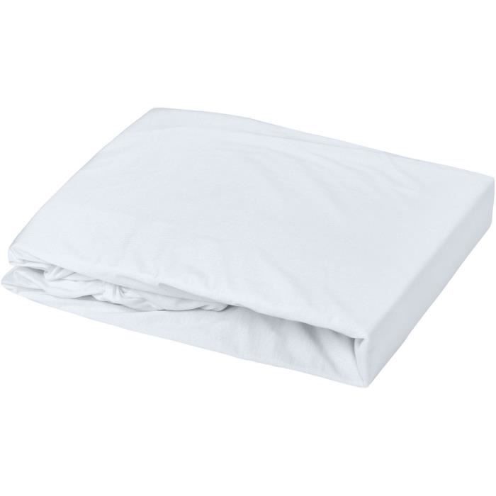 Drap housse - DOMIVA - 60 x 120 cm - Jersey - Light blue