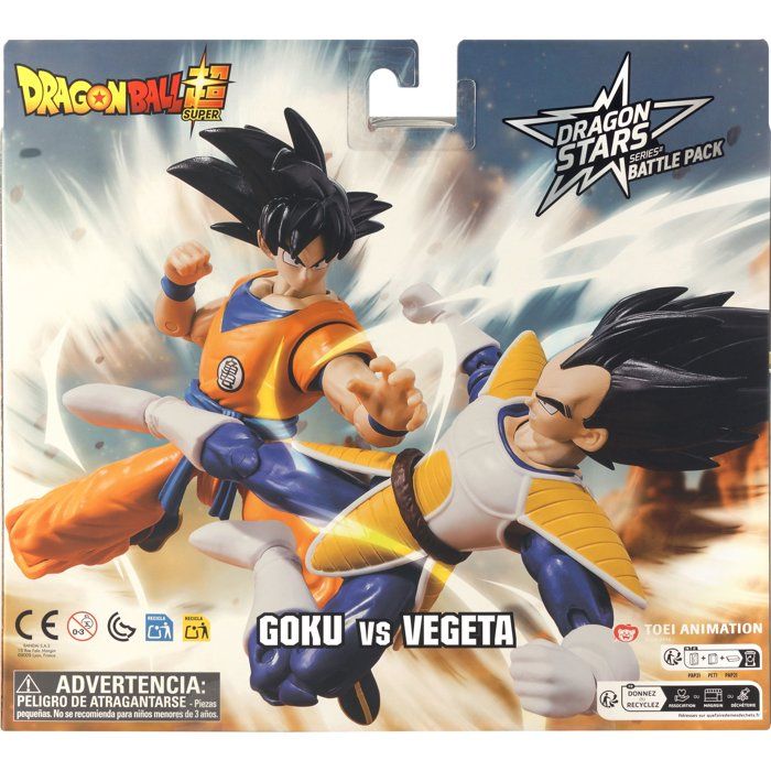 Figurines Dragon Stars 17cm - BANDAI - Dragon Ball Super - Battle Pack - Goku vs Vegeta - Pack de 2 figurines Collection Vegeta Goku