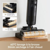 DREAME H13 Pro - Aspirateur Eau et Poussiere - Lavage 60 °C - Séchage air Chaud 30 Min - Nettoyage Auto Double Rotation - Brosse LED