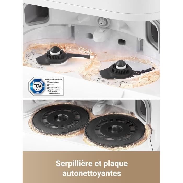 DREAME L40 Ultra Robot Aspirateur Laveur avec Serpilliere Amovible et relevable - Brosse latérale Extensible et relevable -11 000 Pa