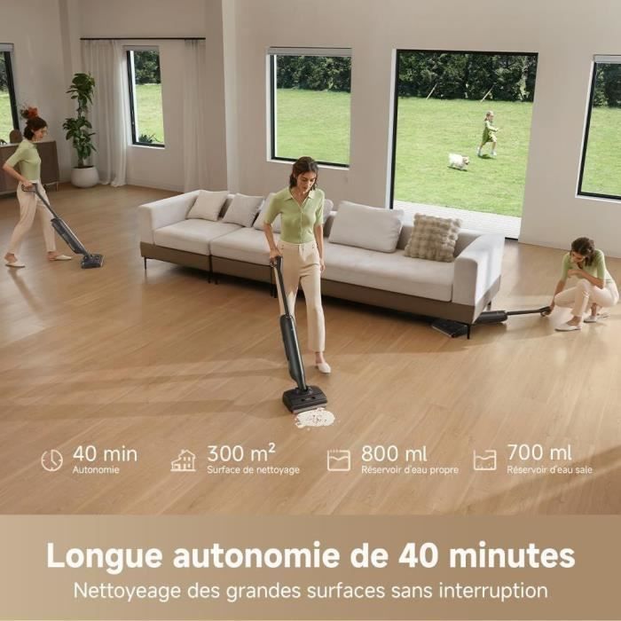 MOVA M10 - Aspirateur Eau et Poussiere - Flexible et pivotant a 90° - Lavage de Brosse 75 °C - Aspiration 18 kPa