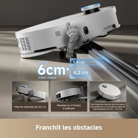 DREAME X50 Ultra Complete Robot Aspirateur avec Station - Evitement d'obstacles par IA et Navigation a 360 - Puissance 20 000 Pa