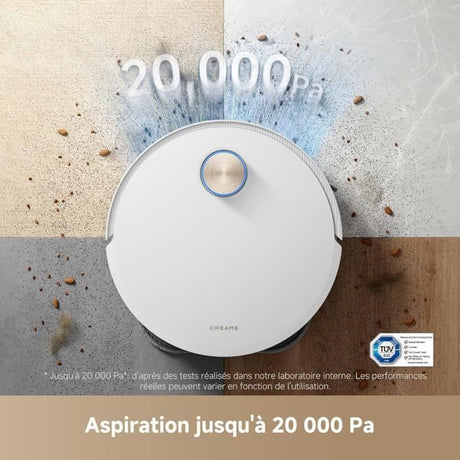 DREAME X50 Ultra Complete Robot Aspirateur avec Station - Evitement d'obstacles par IA et Navigation a 360 - Puissance 20 000 Pa