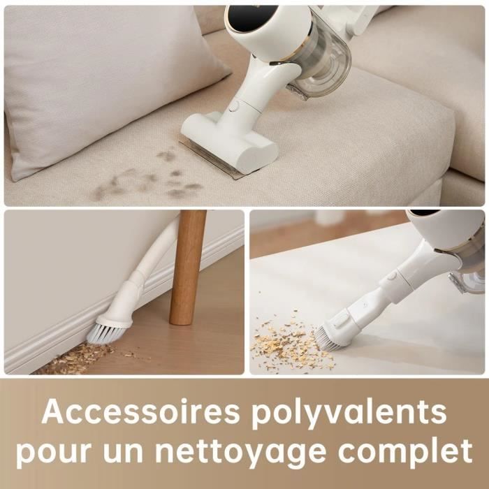 DREAME R10 - Aspirateur Balai sans Fil - Puissance 120AW, Autonomie 60 Min - Filtration avancÈe - Brosse Multi-Surfaces